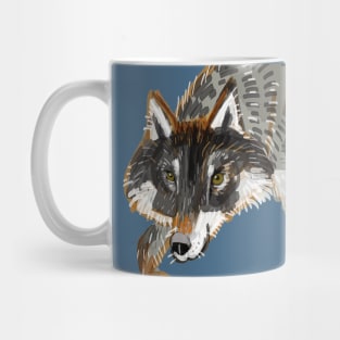 Dark European Wolf Mug